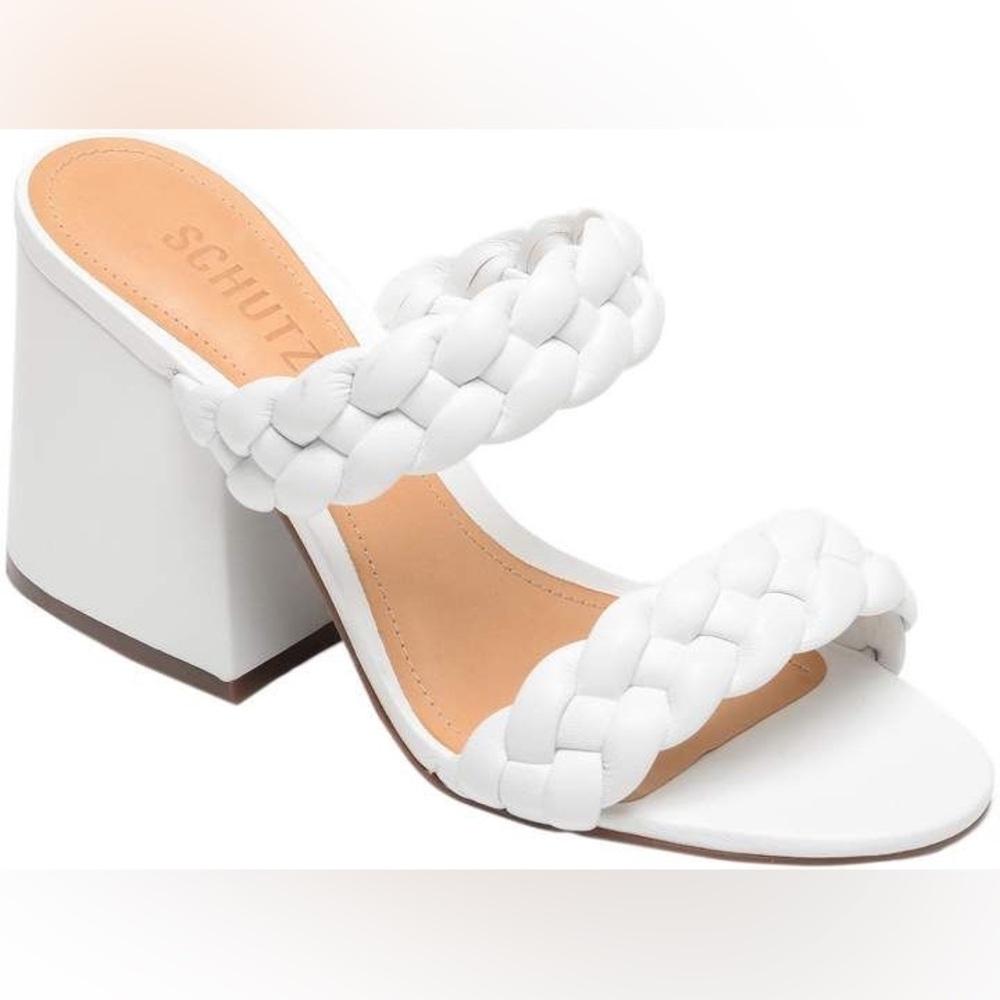 SCHUTZ Elida Block Heel Slide Sandal